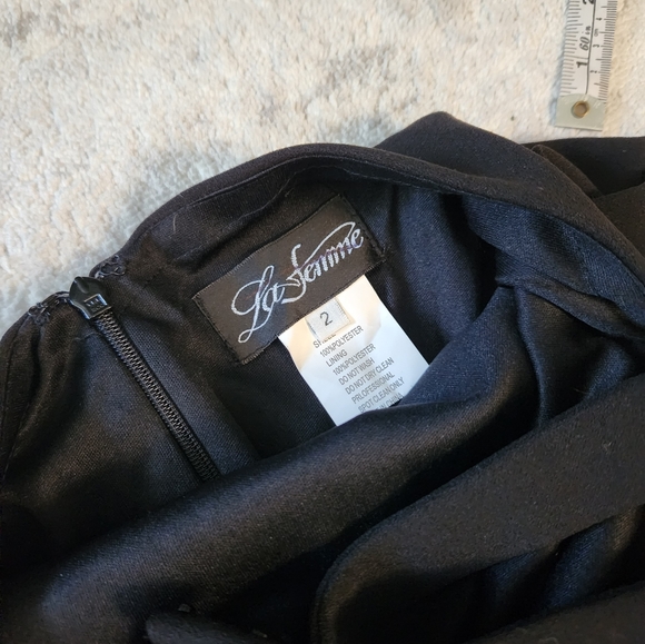 La Femme Black Strapless Gown Size 2 NWT - Picture 7 of 9